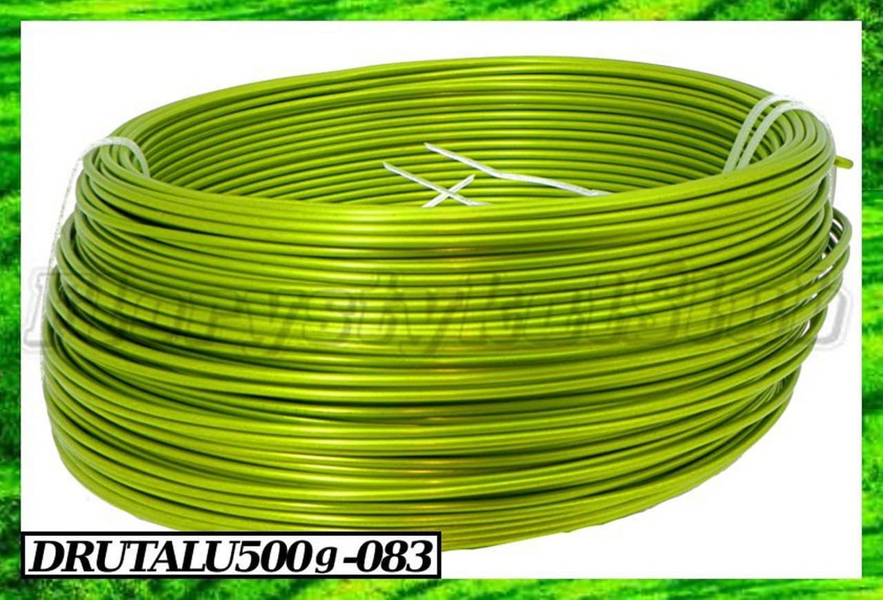 Drut  aluminiowy śr.2mm/500g/60mb, seledynowy