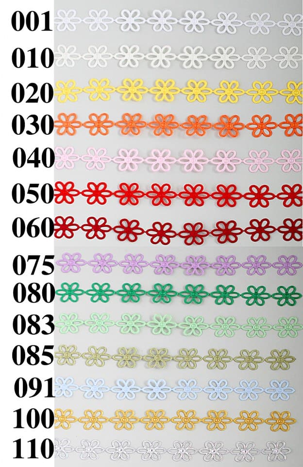 Aplikacje kwiatek ażurowy duży, 1mb srebrny