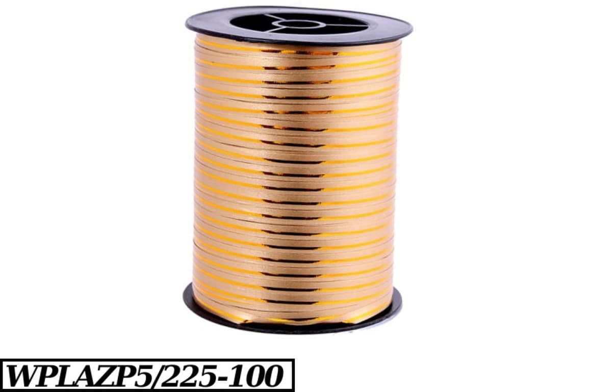 Wstążka Plastikowa ZP 5mm/225m złota