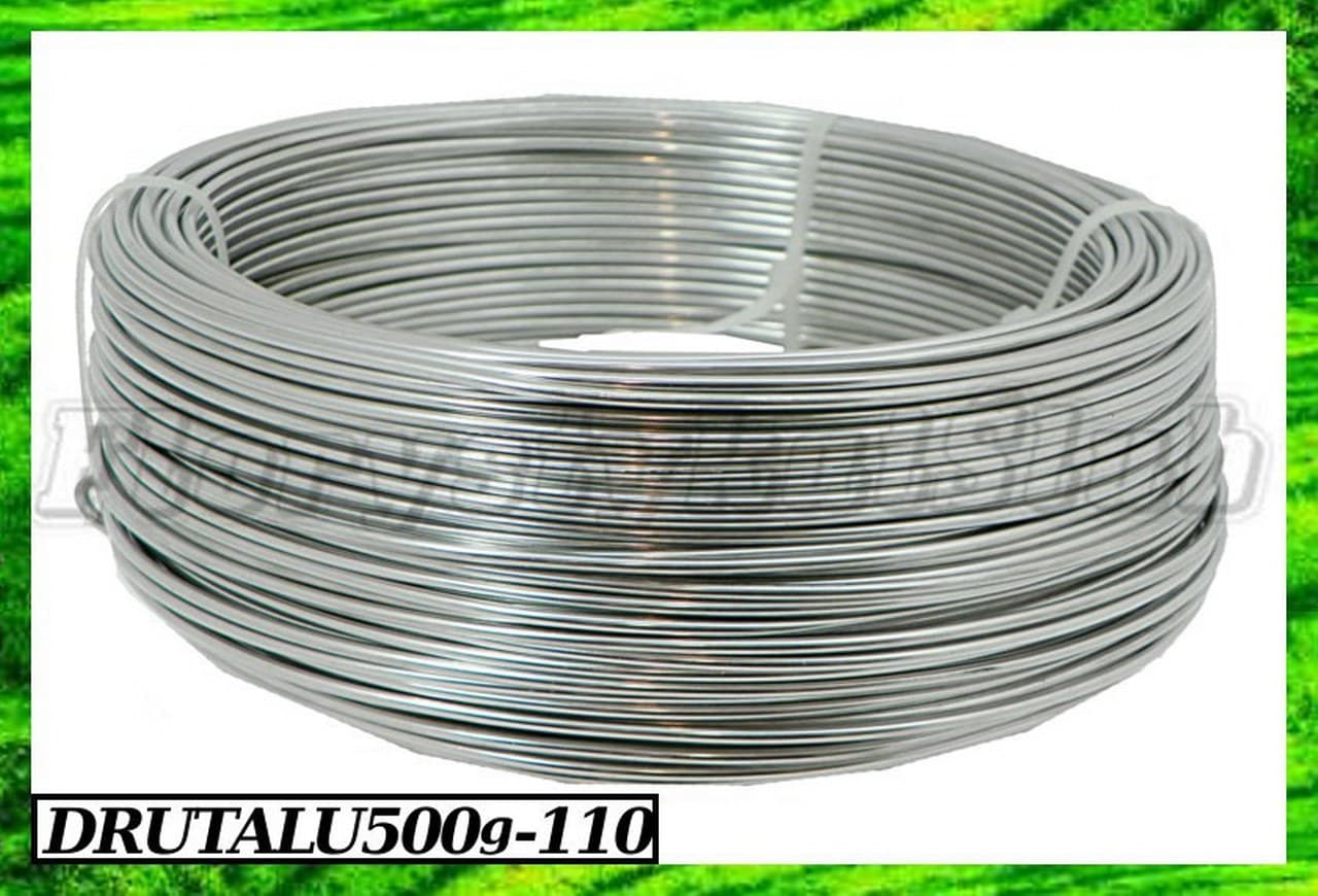 Drut  aluminiowy śr.2mm/500g/60mb, srebrny