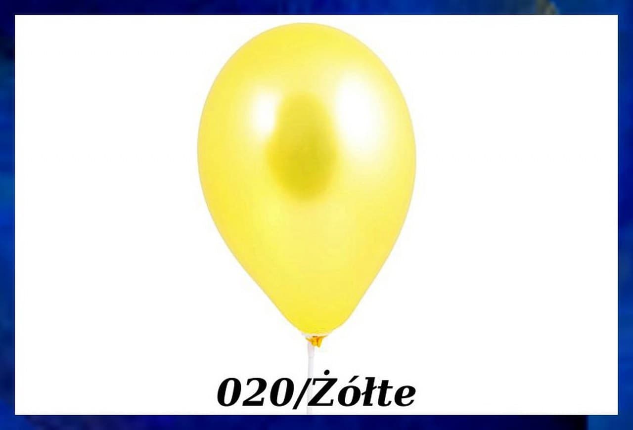 Balony metaliczne 10 cali, 100szt. żółte