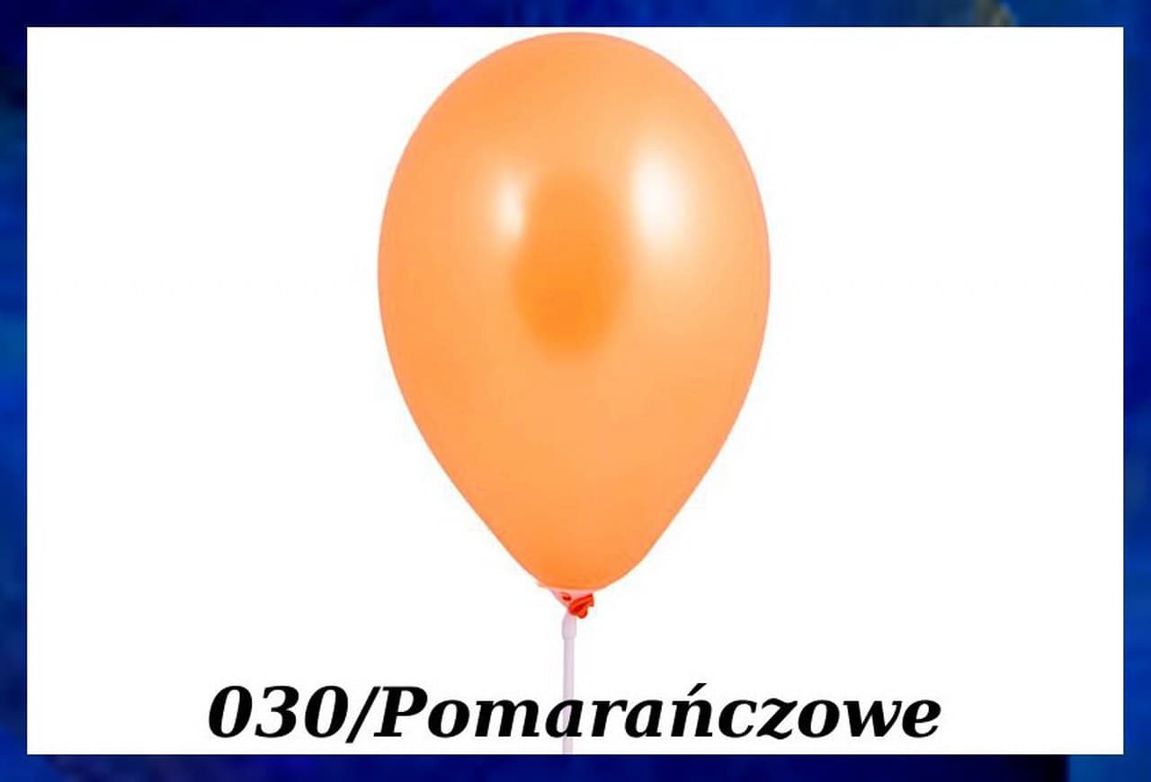 Balony metaliczne 10 cali, 100szt. pomarańczowe