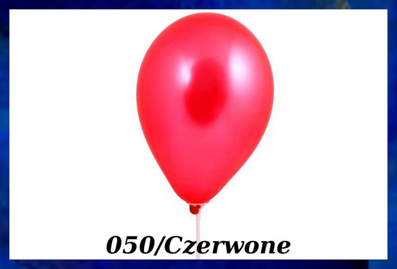 Balony metaliczne 10 cali, 100szt. czerwone