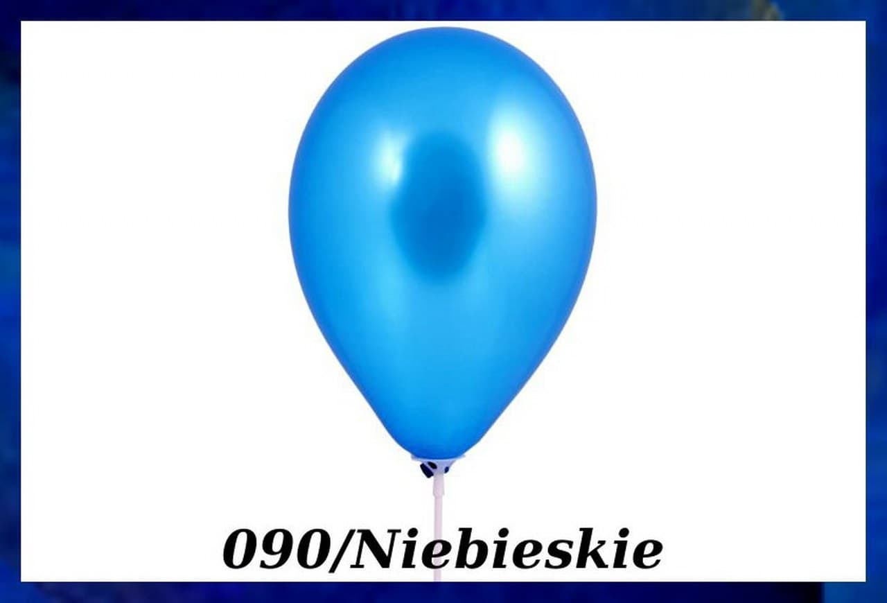 Balony metaliczne 10 cali, 100szt. niebieskie