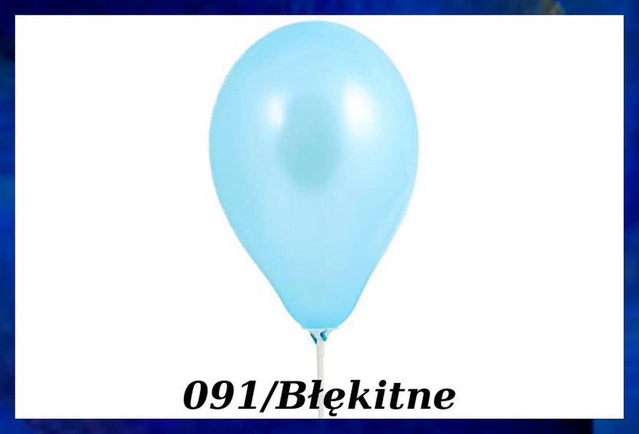 Balony metaliczne 10 cali, 100szt. błękitne