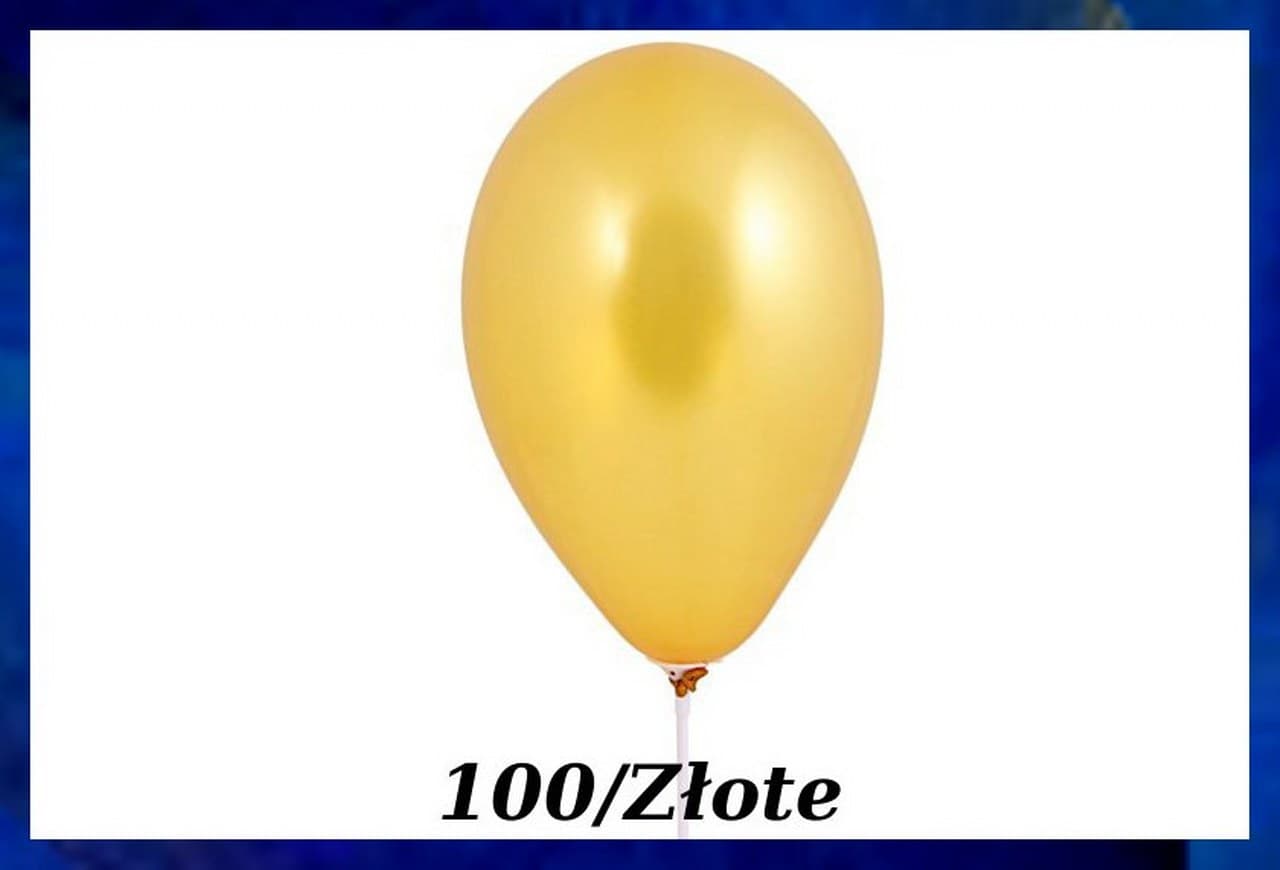 Balony metaliczne 10 cali, 100szt. złote