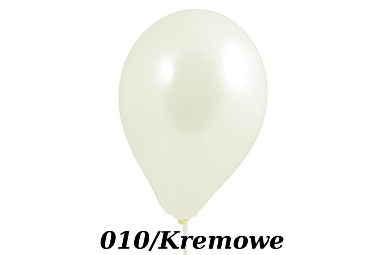 Balony metaliczne 12 cali, 100szt. kremowe