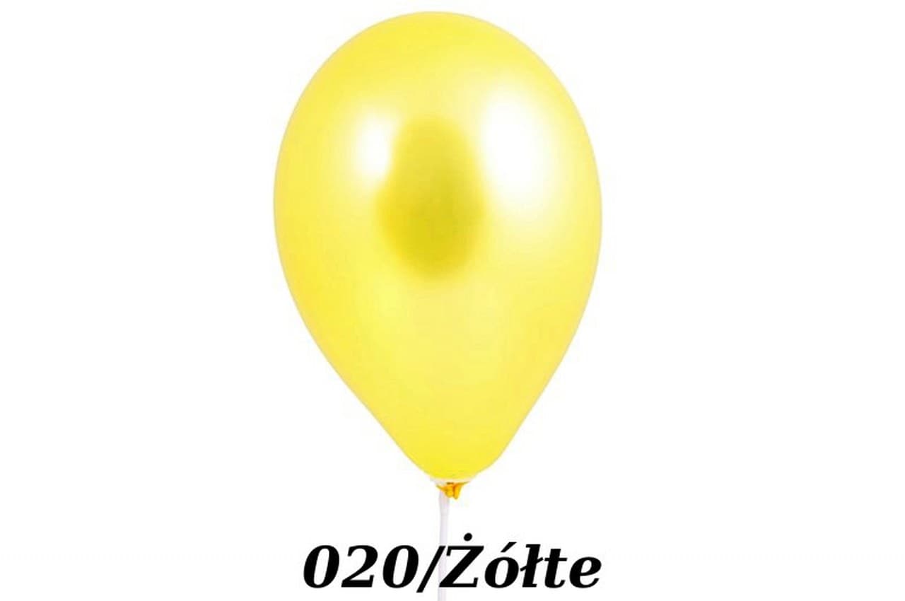Balony metaliczne 12 cali, 100szt. żółte