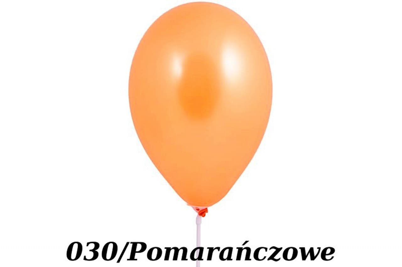 Balony metaliczne 12 cali, 100szt. pomarańczowe