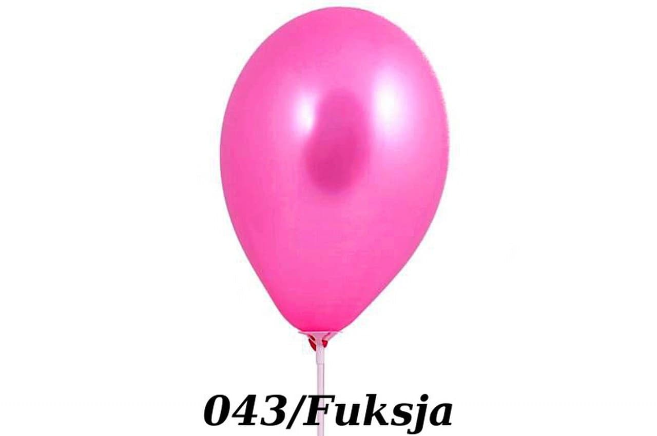 Balony metaliczne 12 cali, 100szt. fuksja
