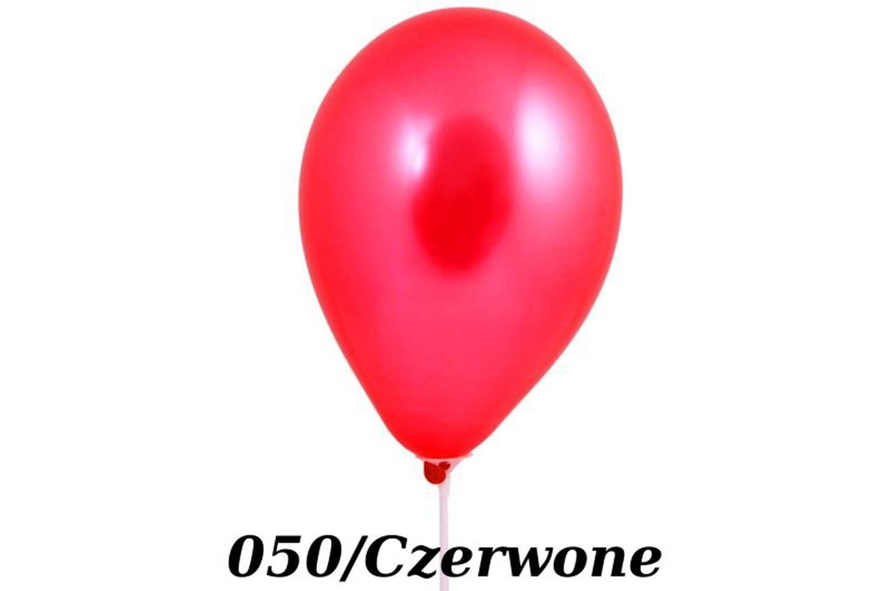 Balony metaliczne 12 cali, 100szt. czerwone