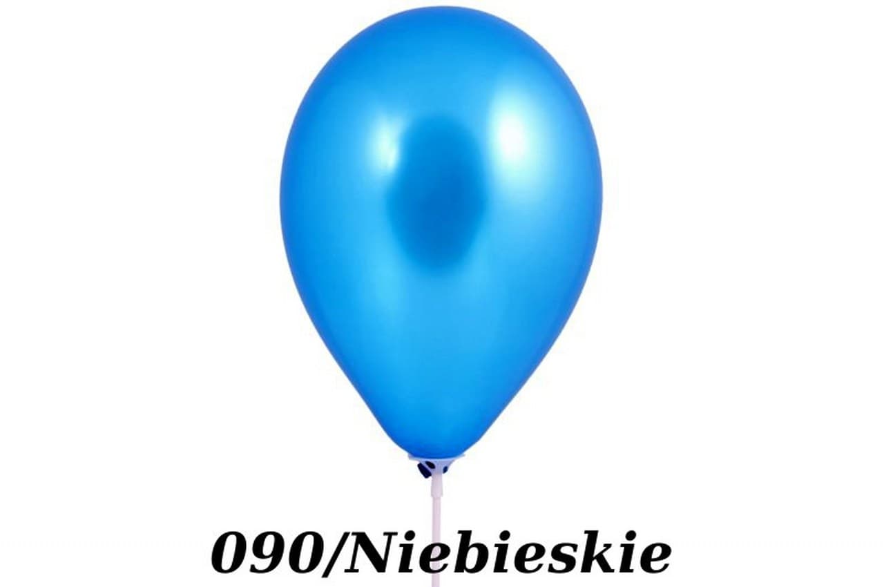 Balony metaliczne 12 cali, 100szt. niebieskie