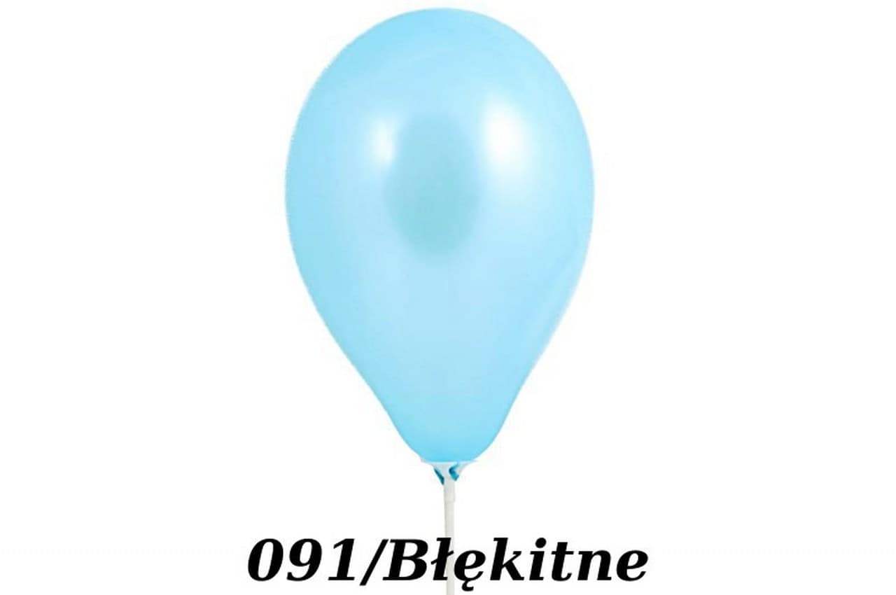 Balony metaliczne 12 cali, 100szt. błękitne