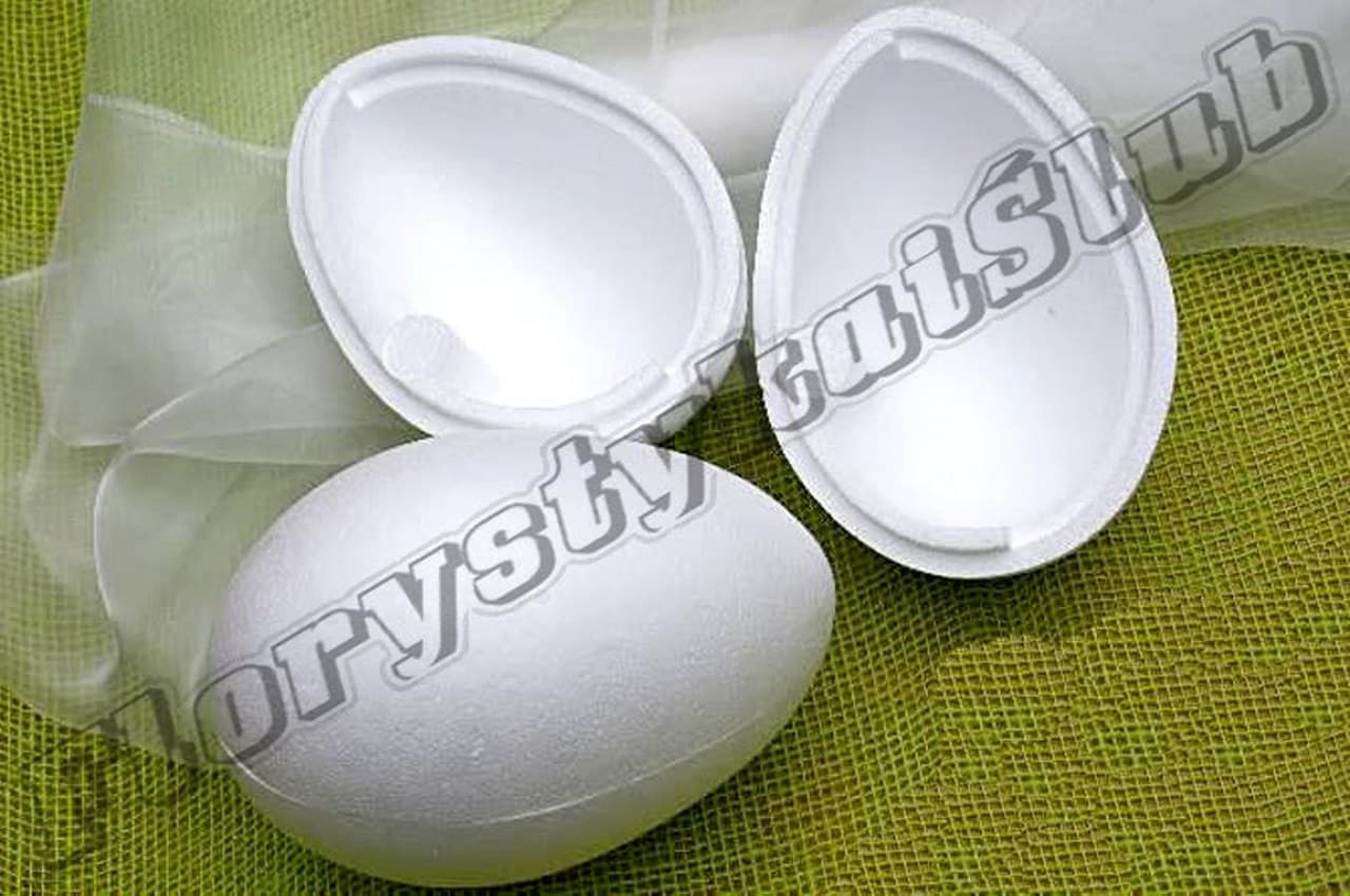 Jajko styropianowe puste 2 połówki, wys. 15cm