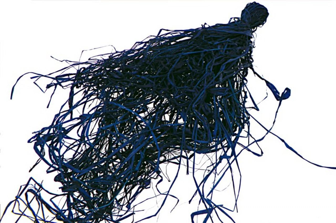 Rafia - włókna 50-60 gram, granatowa