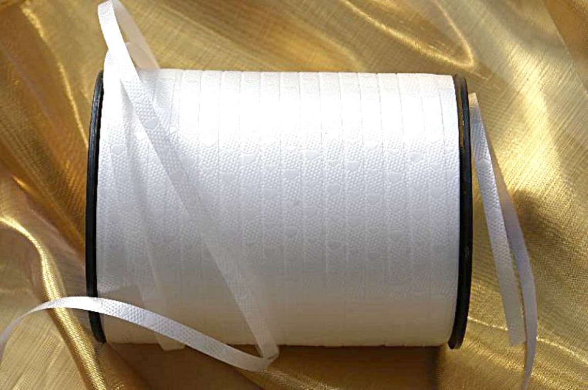 Wstążka Plastikowa do balonów 5mm/500m biała
