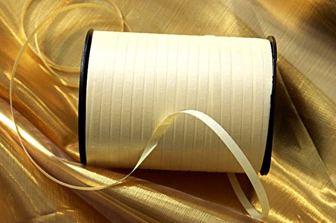 Wstążka Plastikowa do balonów 5mm/500m kremowa