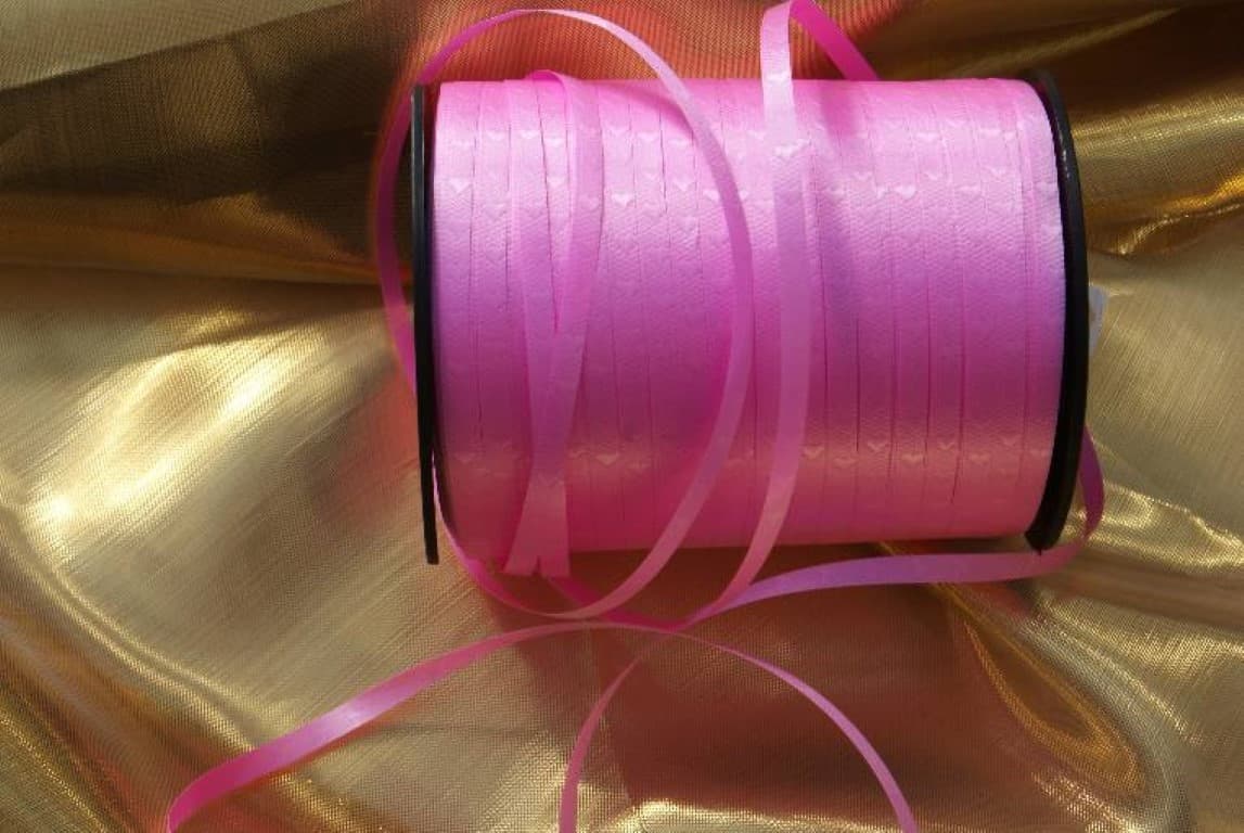 Wstążka Plastikowa do balonów 5mm/500m różowa