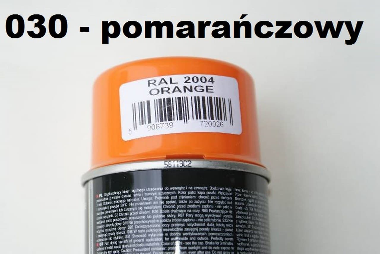 Szybkoschnąca farba w sprayu, 400ml, pomarańczowa
