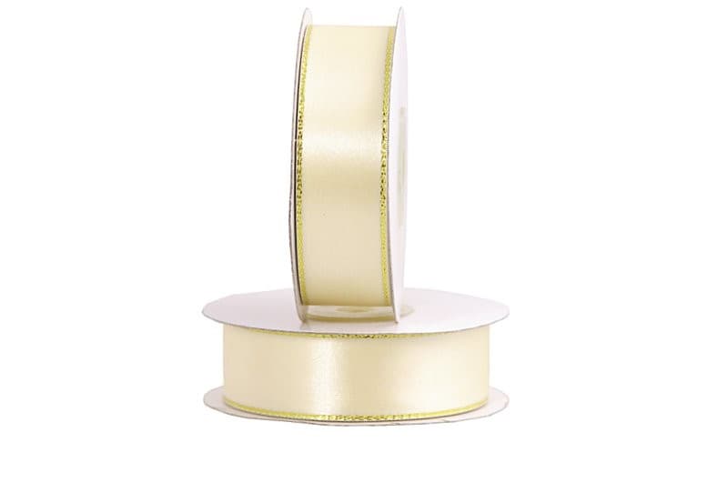 Wstążka satynowa ZP 25mm/27mb jasnokremowa