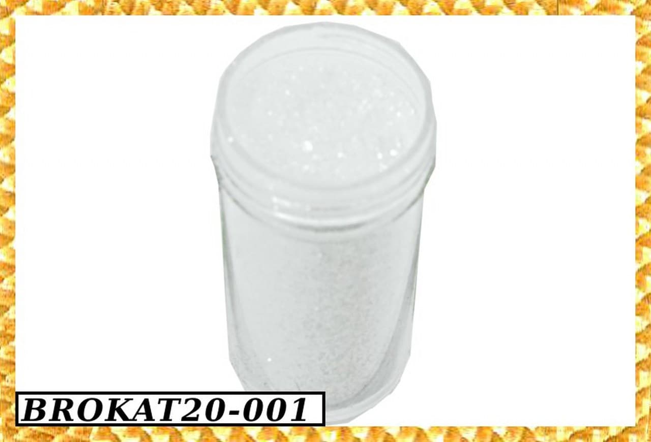 Brokat kosmetyczny "Solniczka" ok. 20gramów, biały