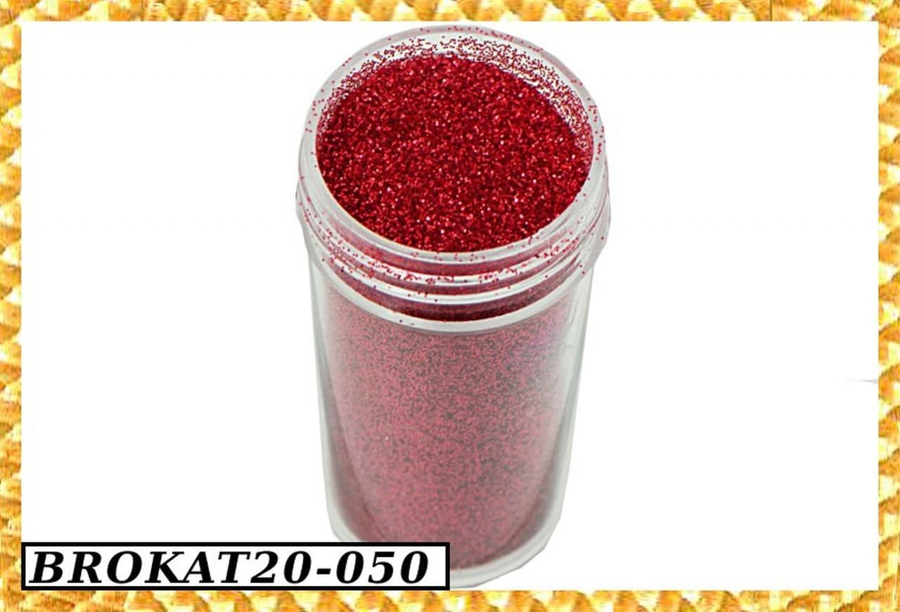 Brokat kosmetyczny Solniczka ok.20gramów, czerwony