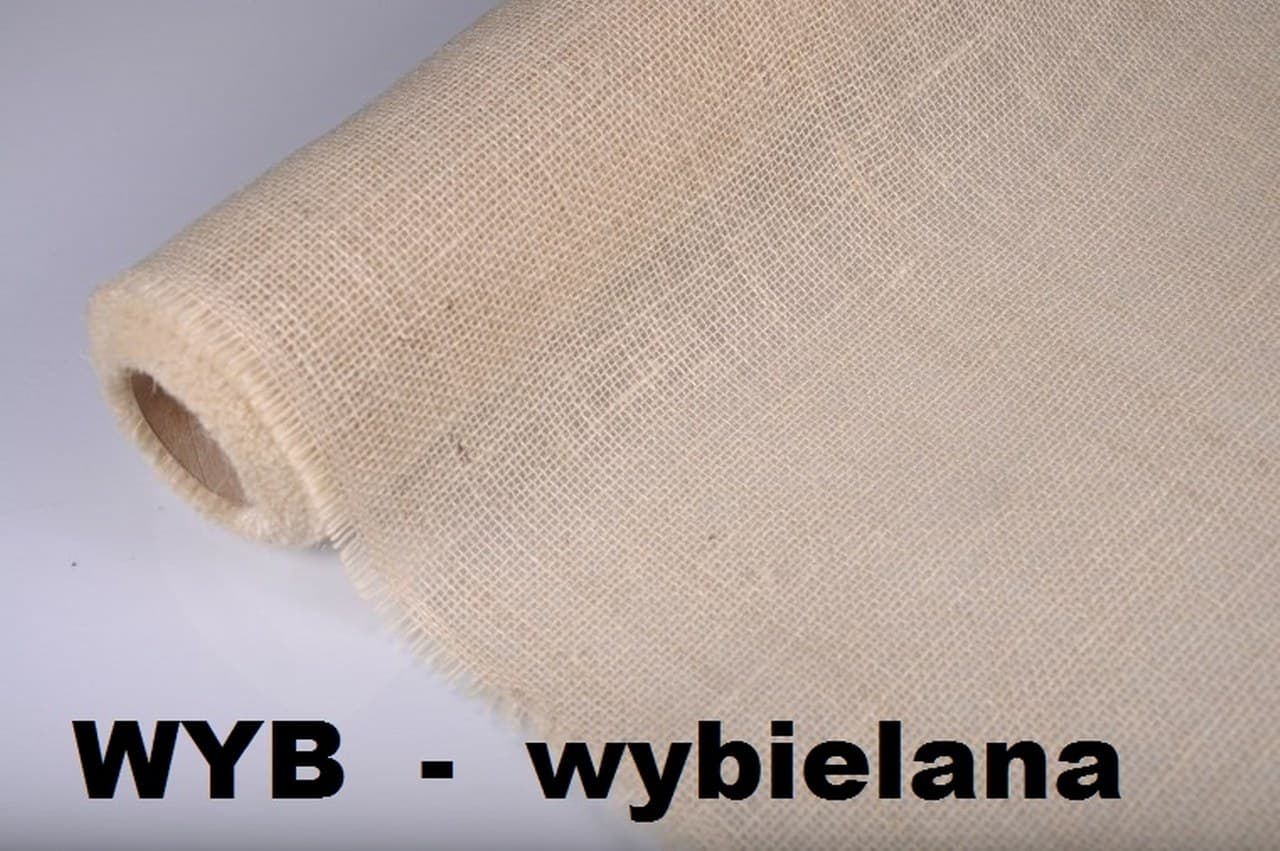 Juta materiał jutowy 50cm/4,5m wybielana