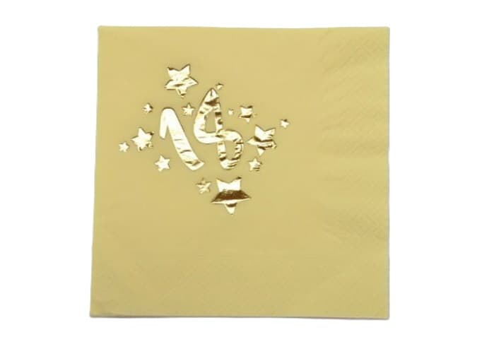 Serwetki na 18 urodziny, 20szt., kremowe