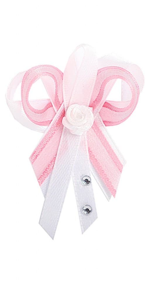 Kotyliony dla gości z dżetami  biały/łosoś 