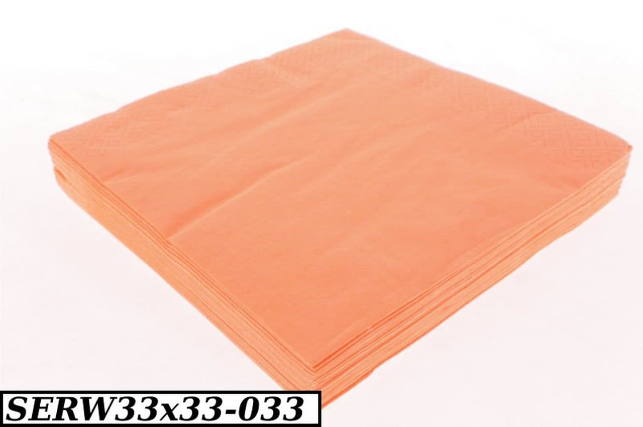 Serwetki Trójwarstwowe, 20szt, 33x33 łososiowe