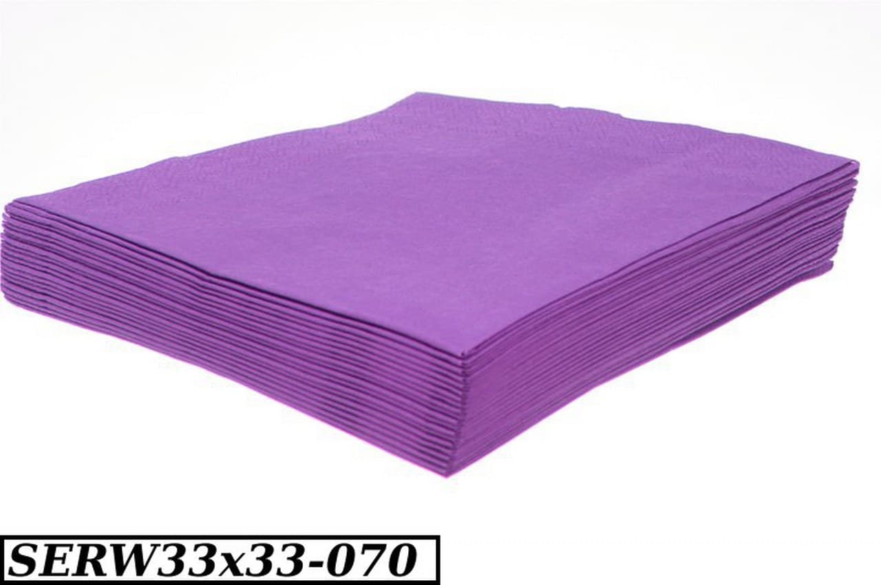 Serwetki Trójwarstwowe, 20szt,  33x33 fioletowe