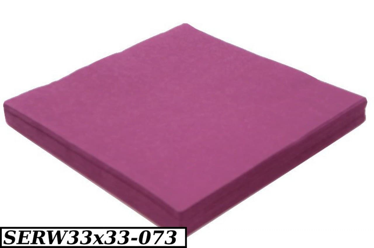 Serwetki Trójwarstwowe, 20szt,  33x33 śliwkowe