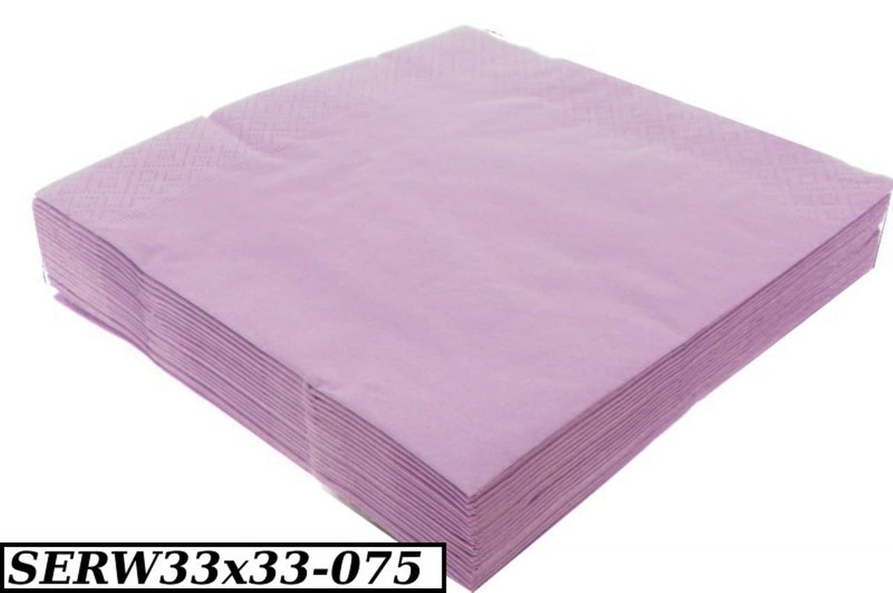 Serwetki Trójwarstwowe, 20szt, 33x33 wrzosowe