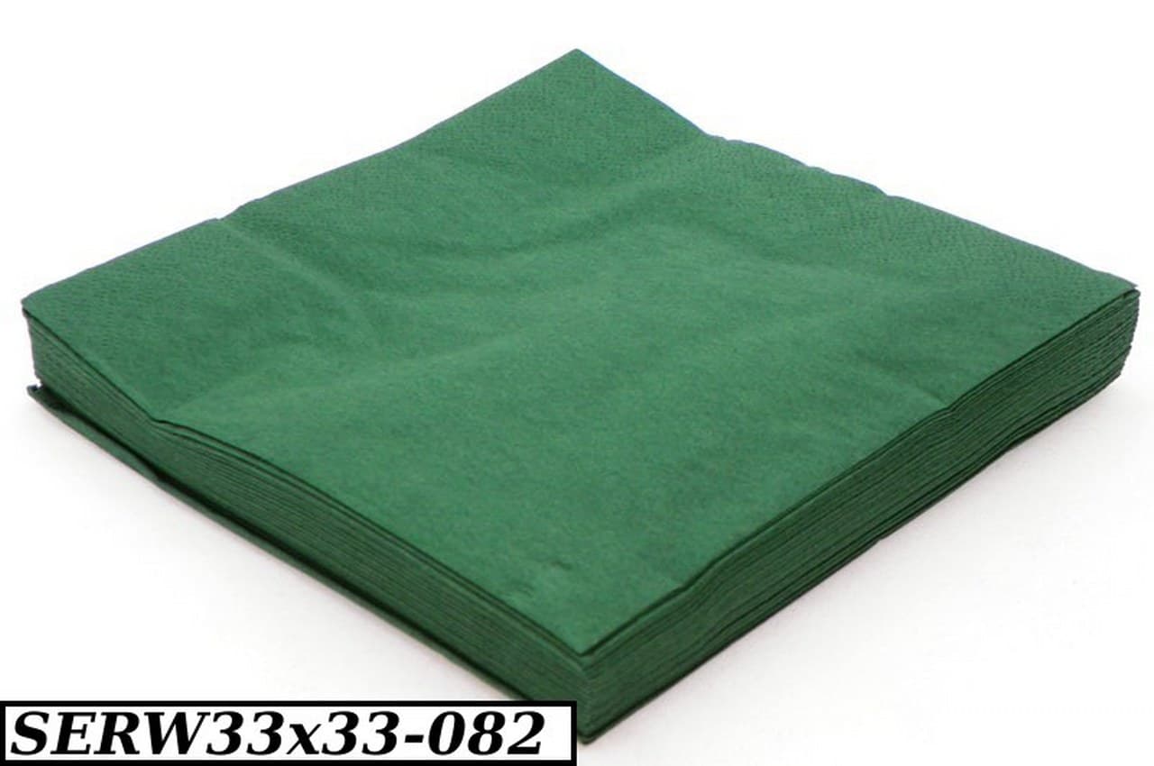 Serwetki Trójwarstwowe, 20szt, 33x33 ciemnozielone