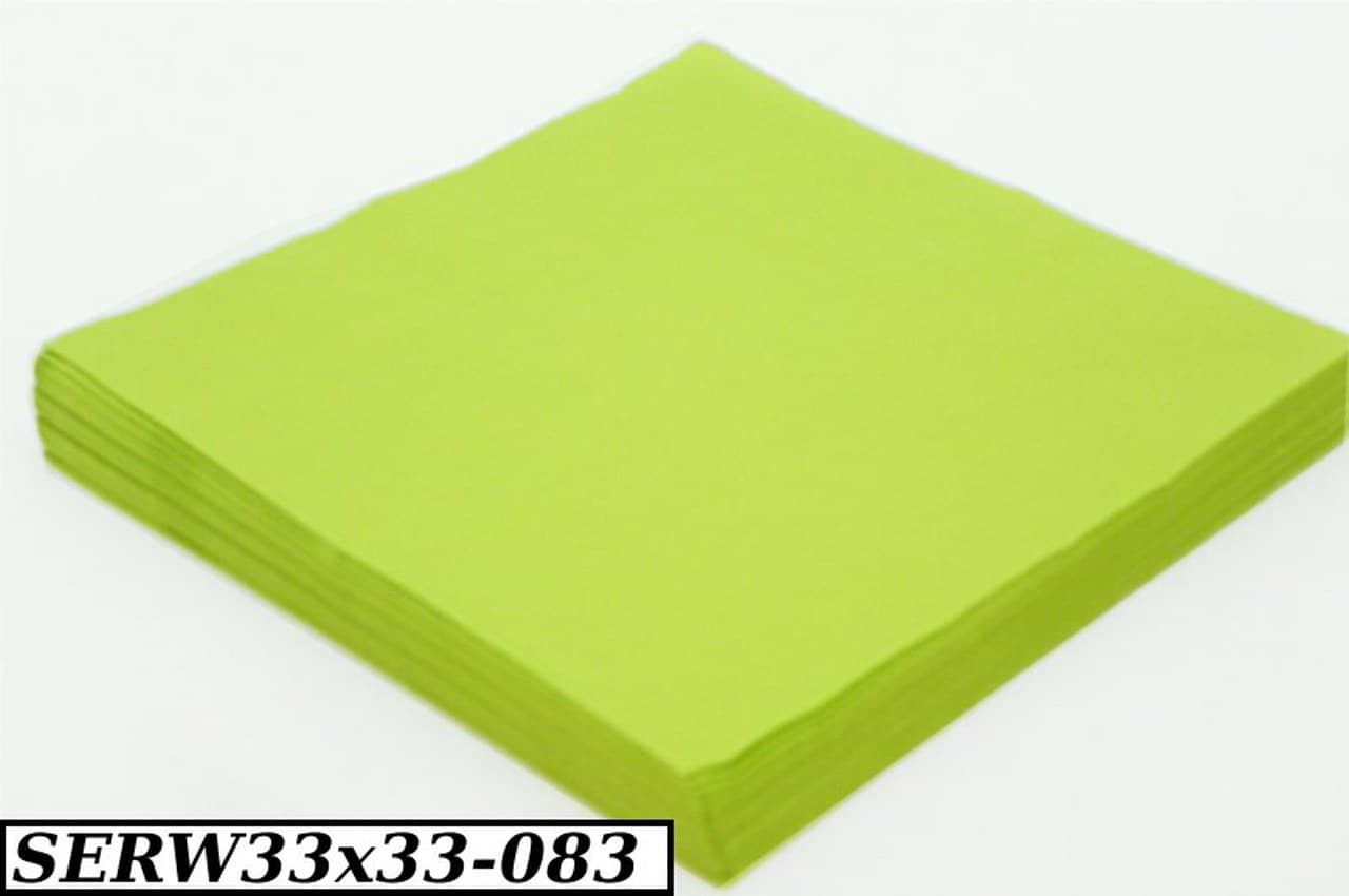 Serwetki Trójwarstwowe, 20szt, 33x33 seledynowe