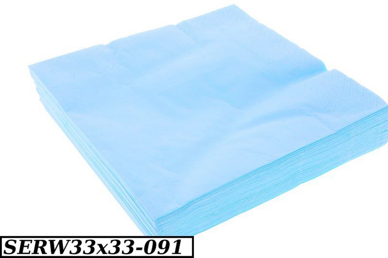 Serwetki Trójwarstwowe, 20szt, 33x33 błękitne