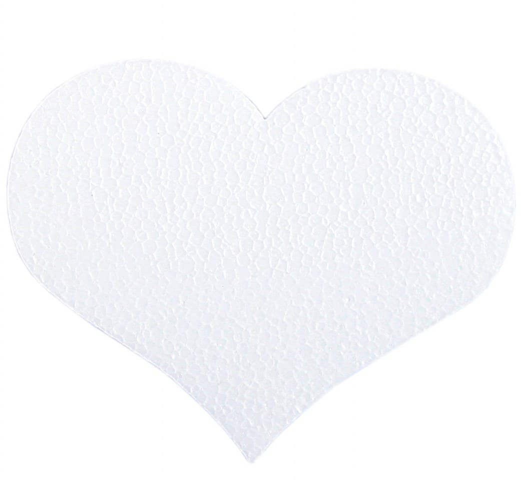 Serce styropianowe pełne, wys 30.cm, szer.40 cm