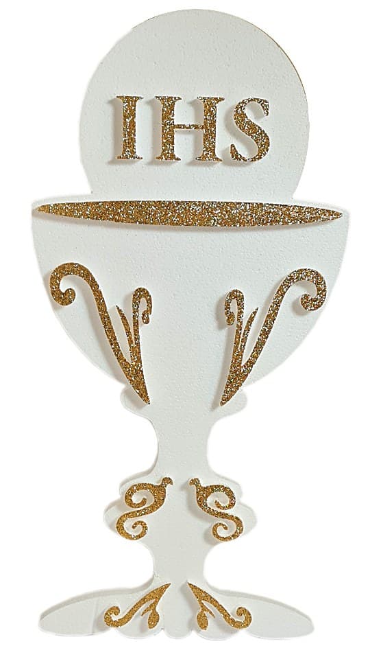 Hostia ze styropianu z brokatem, wys. 70cm