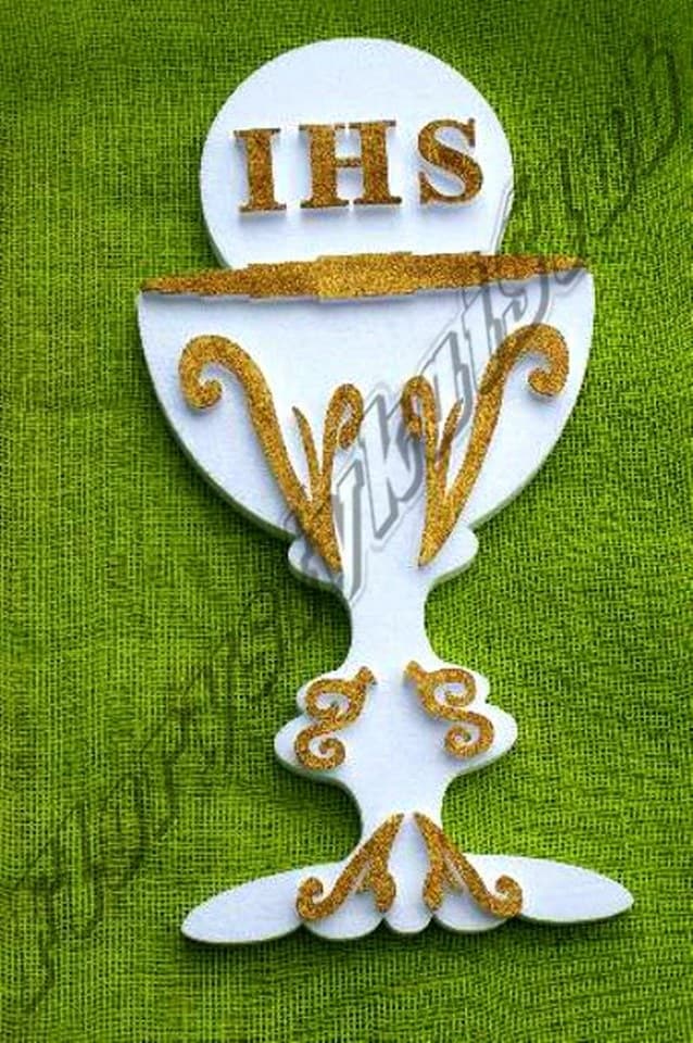 Hostia ze styropianu z brokatem, wys. 70cm