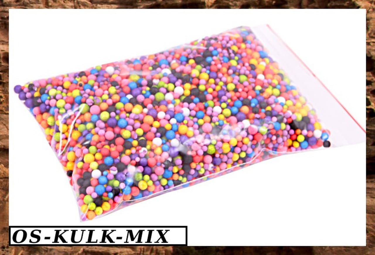 Kolorowe kulki styropianowe, 5mm, 0,5l, miks 
