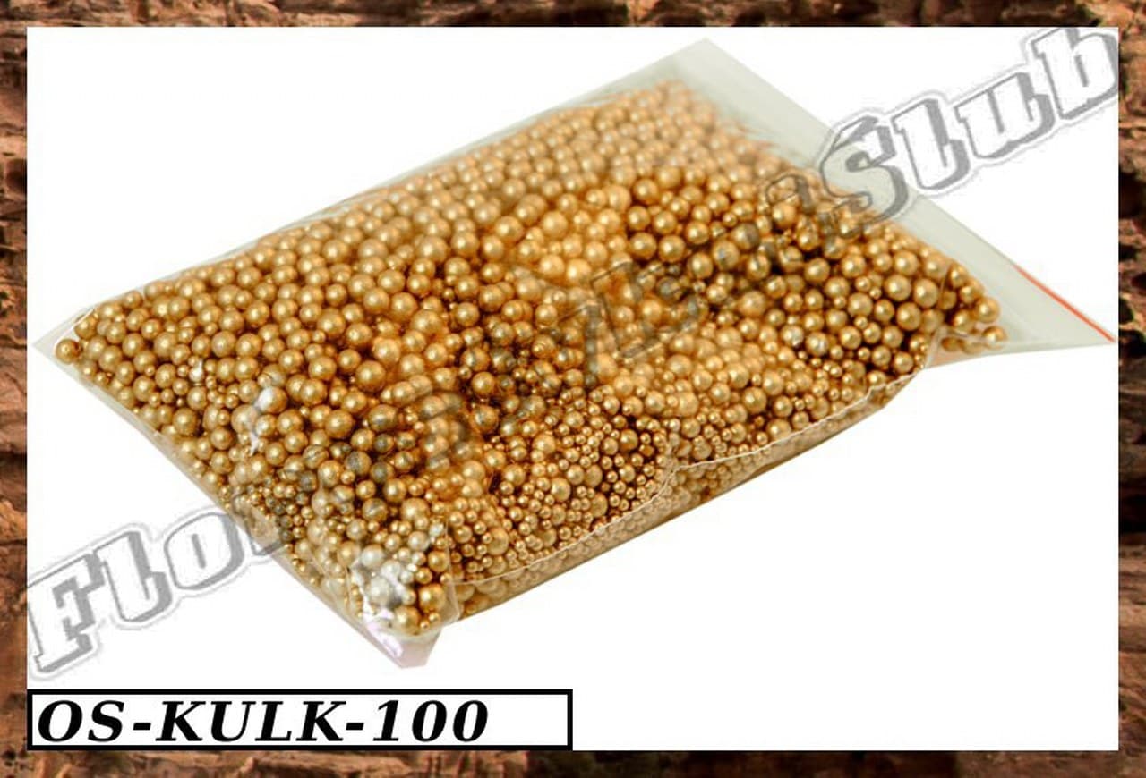 Perłowe kulki styropianowe, 5mm, 0,5l, złote