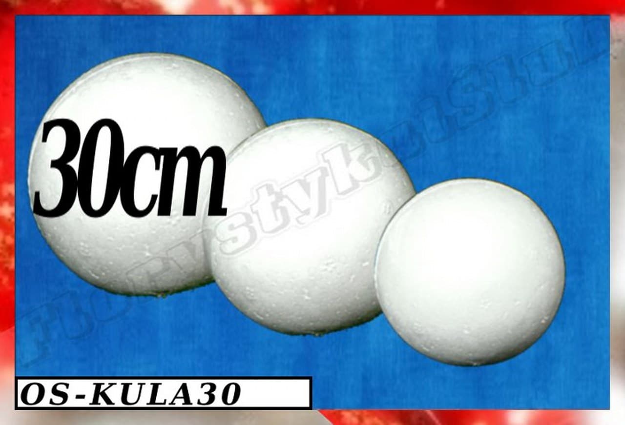 Kula Styropianowa pełna, śr.30cm