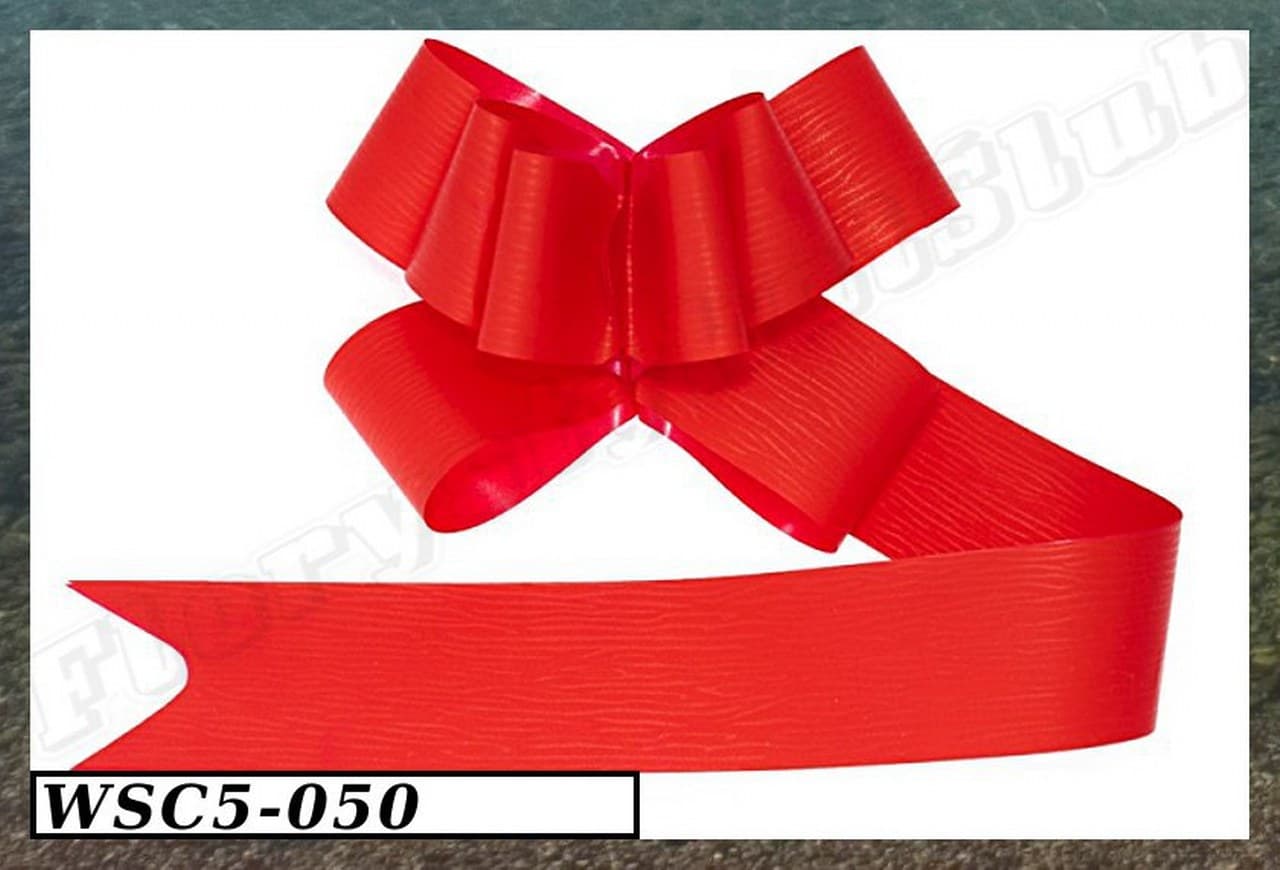 Wstążka Ściągana 5cm/10szt, czerwona