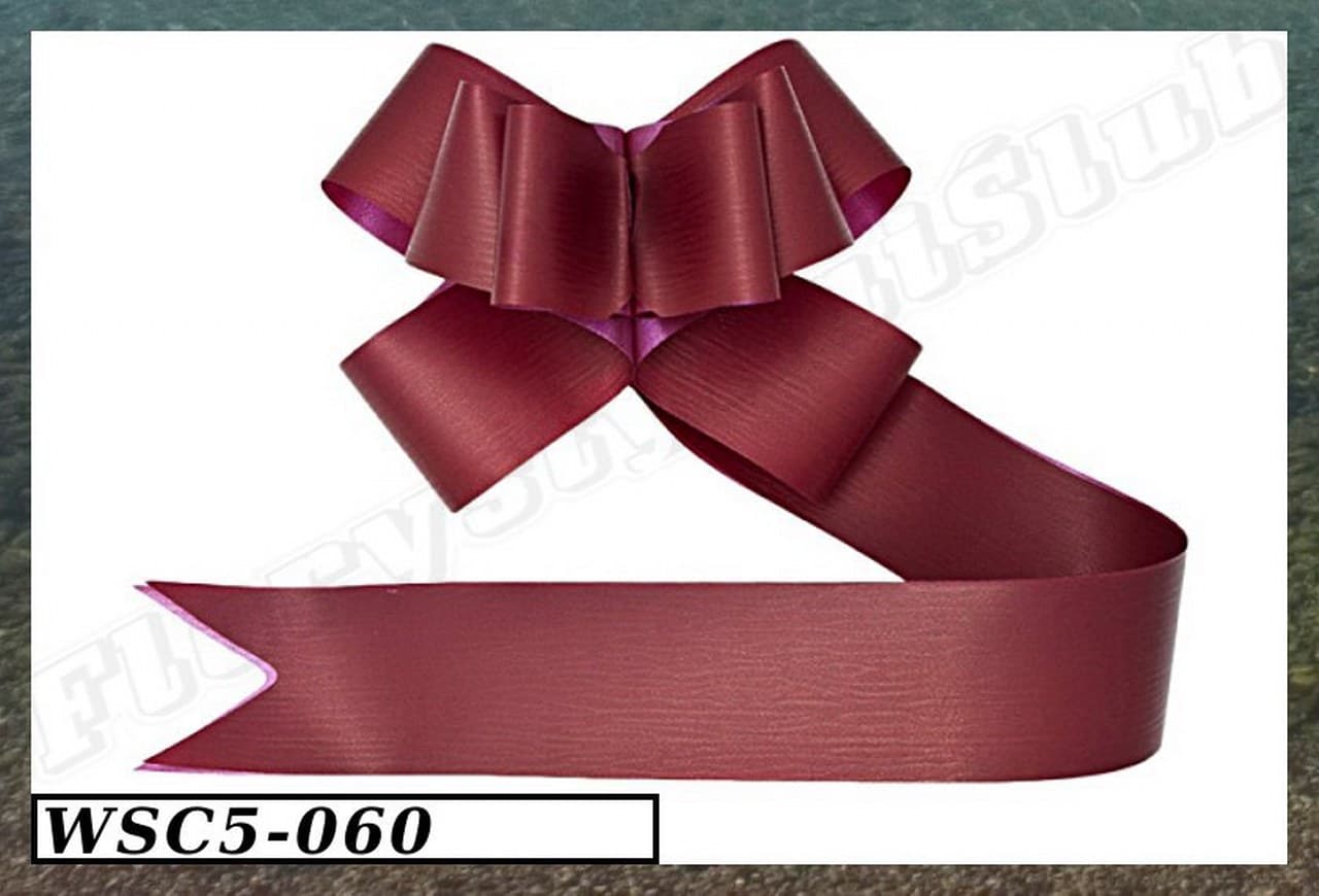 Wstążka Ściągana 5cm/10szt, bordowa