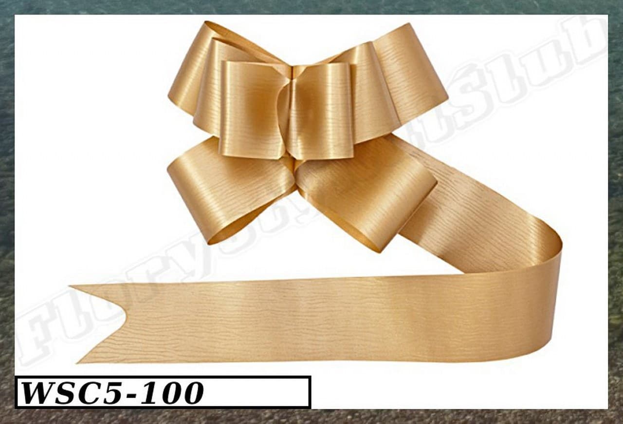 Wstążka Ściągana 5cm/10szt, złota