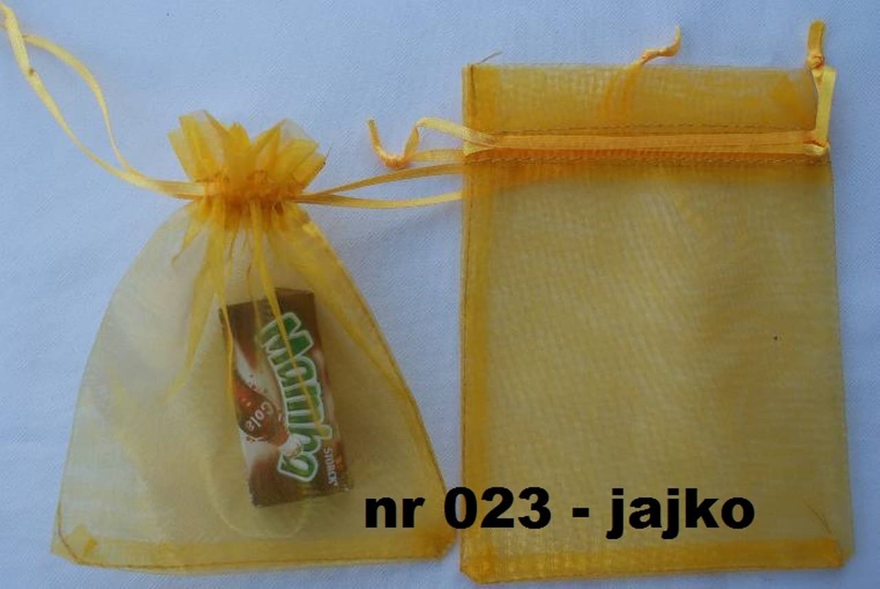 Woreczki z organzy, 9x13cm/12szt. jajko