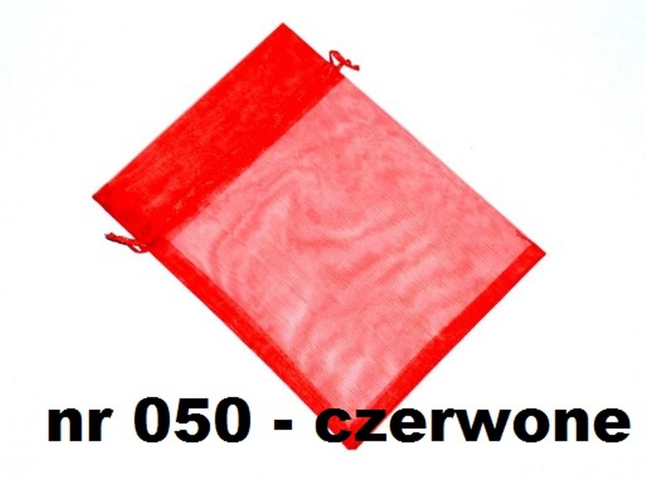 Woreczki z organzy, 9x13cm/12szt. czerwone