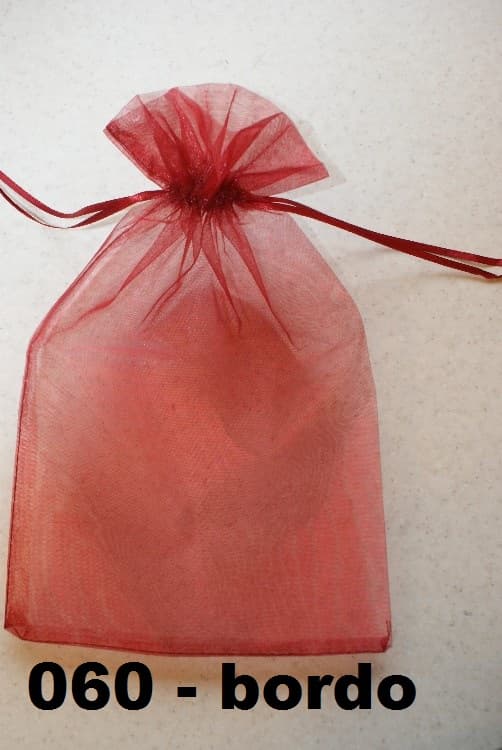 Woreczek z organzy 20/30cm bordowy