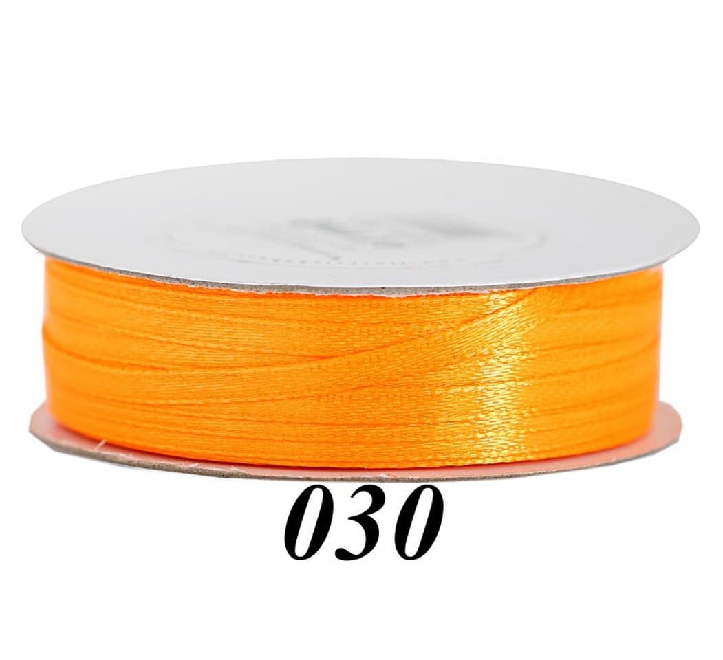 Wstążka satynowa 3mm/91mb, pomarańczowa