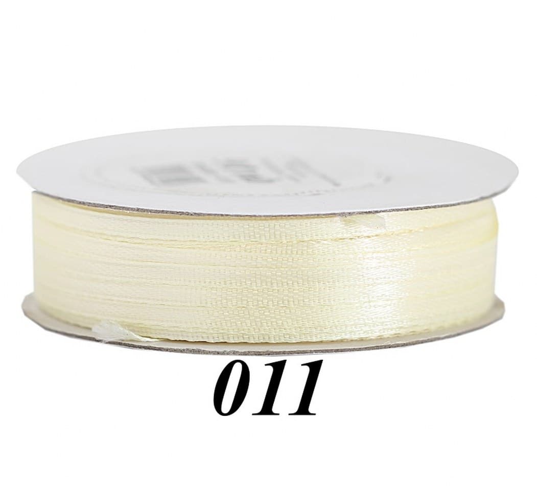 Wstążka satynowa 3mm/91mb, jasnokremowa